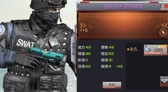 穿越火线枪战王者QSZ92夏日限定怎么得 QSZ92夏日限定属性介绍
