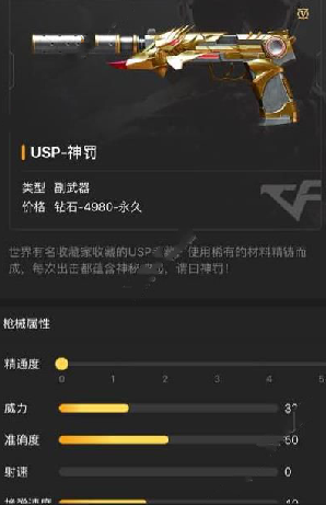 CF手游USP神罚多少钱 CF手游USP神罚属性以及获取方法一览