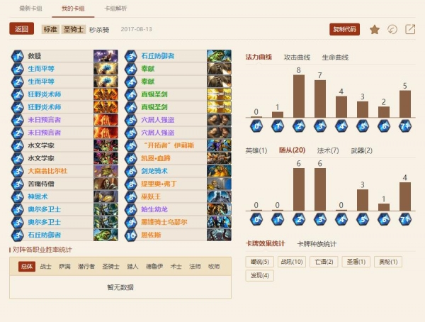 炉石传说冰封王座秒杀骑卡组推荐 天启四骑士秒杀骑卡组分享