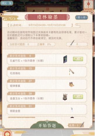 奇迹暖暖琼林翰墨怎么回答?琼林翰墨答案汇总