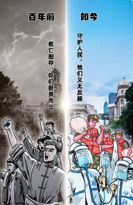 1921年与2021年的中国对比图素材高清完整版 v1.0.