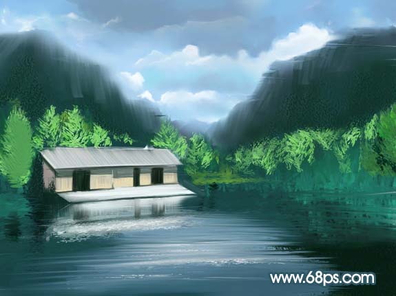 Photoshop鼠绘教程：漂亮的风景画- 嗨客手机站