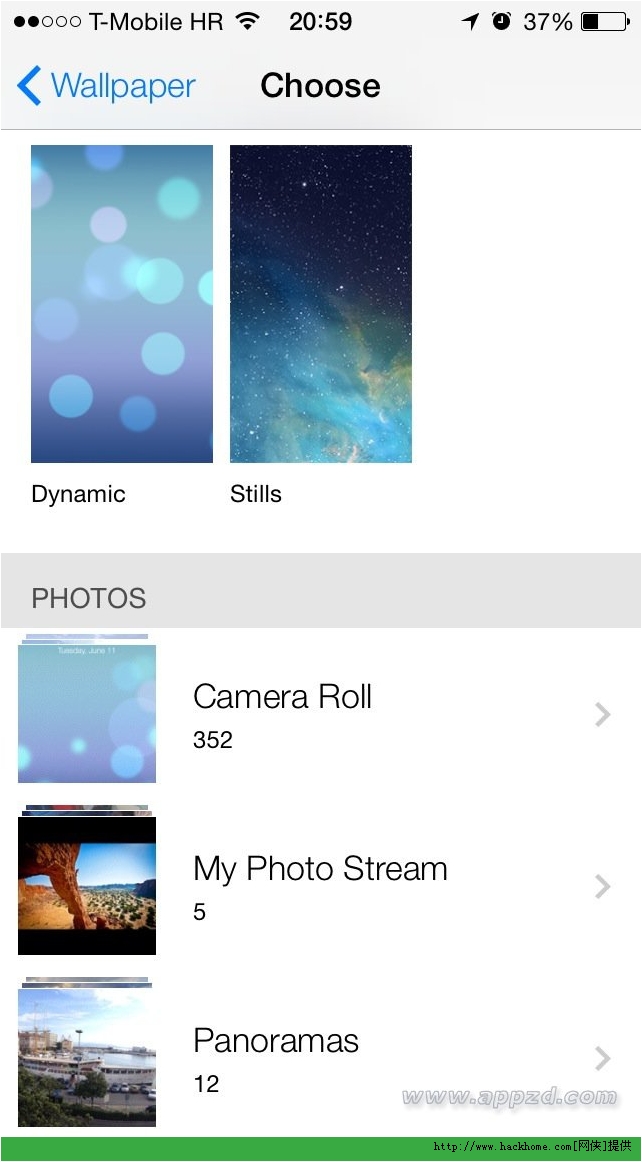 苹果ios7细节之 动态壁纸及全景壁纸赏析 嗨客手机站
