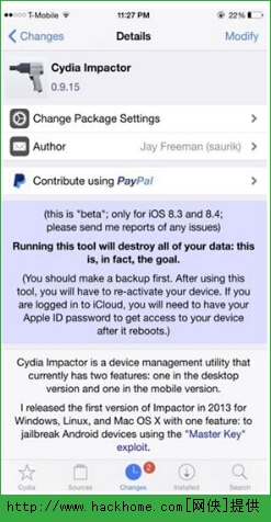 Cydia Impactor iOS8.4/8.3Խz߲D2: