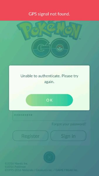 鱦GO Unable to authenticate취[ͼ]