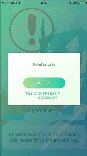 Pokemon GOfailed to log inͼƬ1