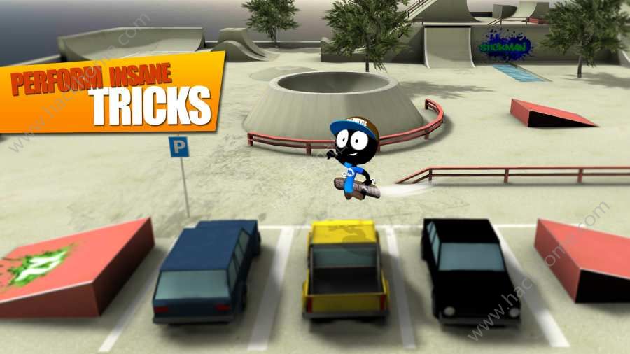 ˻ԾϷ°׿棨Stickman Skate Parkͼ4: