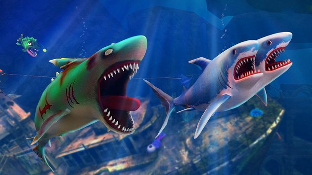 ˫ͷ����Ϸ��׿���°����أ�Double Head Shark Attack��ͼƬ1