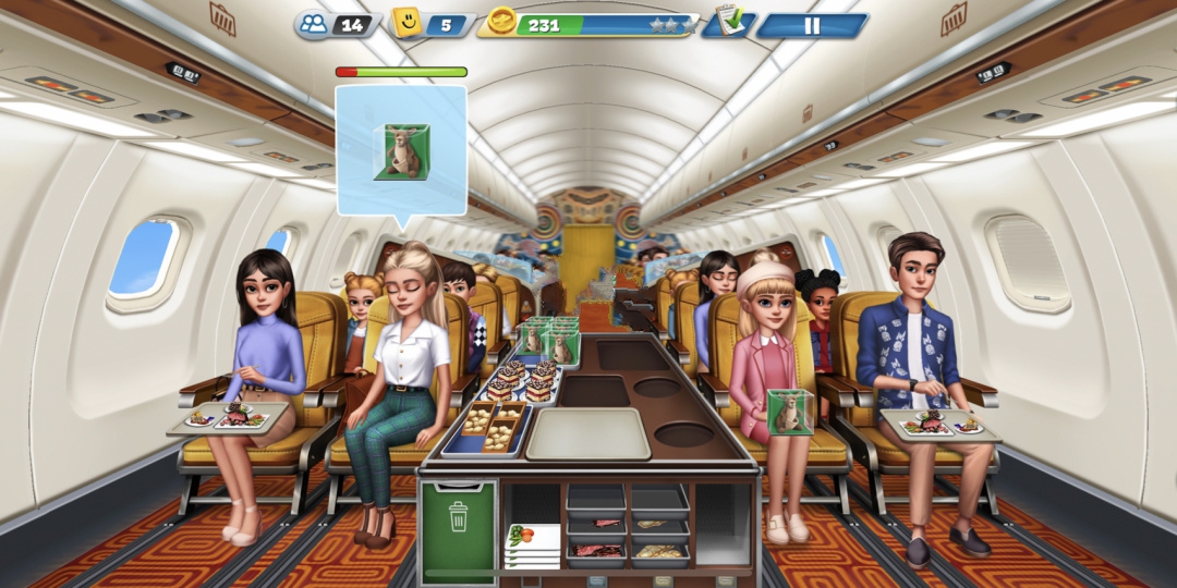 破解版合集是一款模擬經營題材的趣味美食類遊戲,成為飛機上的大廚吧