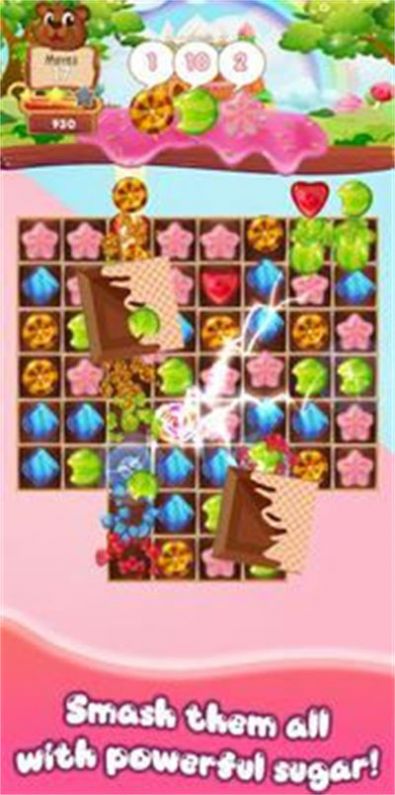 Sweet Sugar Match 3 Puzzle׿İͼ2: