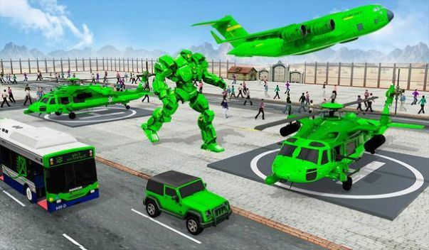 Army School Bus Robot Car GameİϷͼ2: