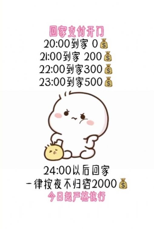 抖音回家支付开门费用表情包搞笑文字动态图片大全下载v10