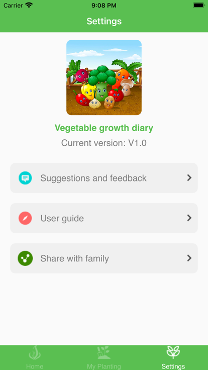 Vegetable growth diary记录软件官方图1: