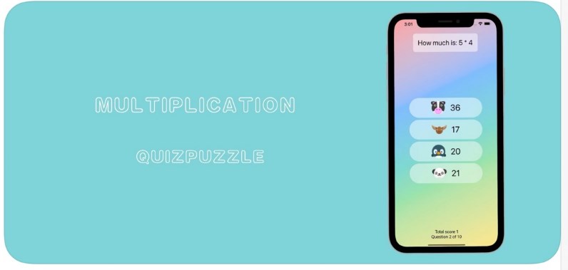 MultiplicationApp Quiz appv1.0