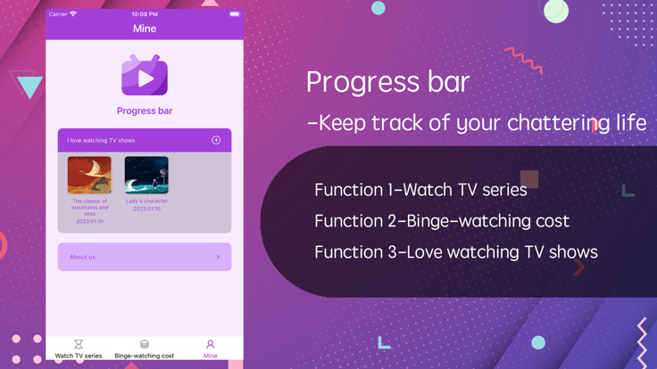 Progress bar追剧提醒app官方图1: