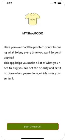 MYShopTODO appV1.0