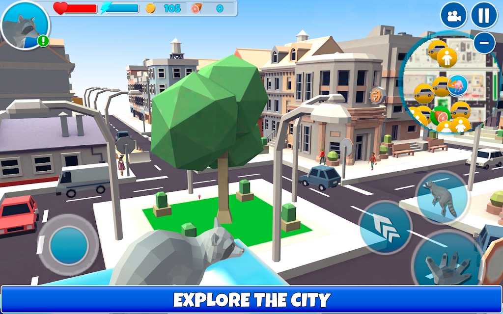 ðģϷֻ棨Raccoon Adventure City Simulator 3Dͼ1: