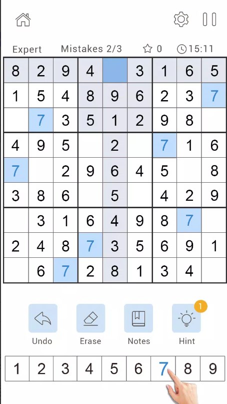 ÿՔ°氲׿dDaily Sudoku ClassicD1: